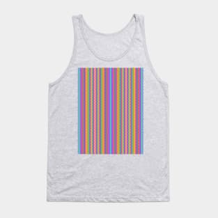 Pretty Rainbow Wiggly Stripes Tank Top